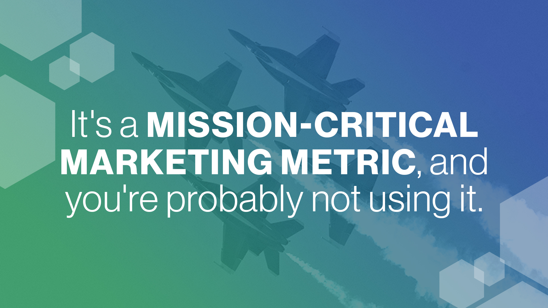 It's a mission-critical marketing metric, and you're probably not using it.